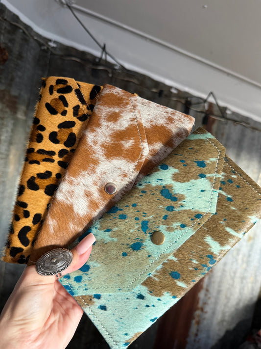 Hair on Hide Leather Wallets