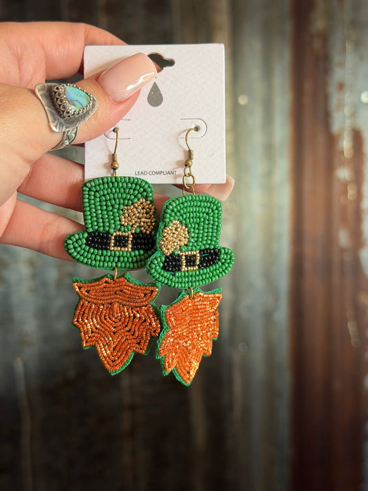 St. Patrick’s Day Earrings - Beard