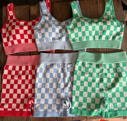 Checkered Set - Blue