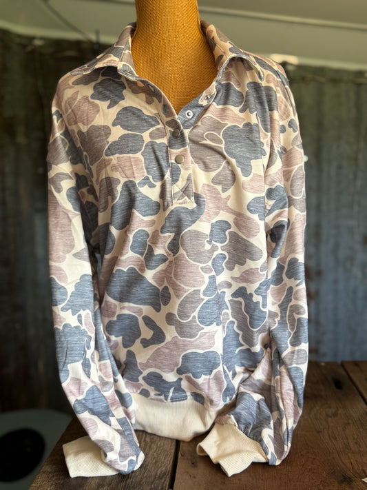 Vintage Camo Pullover