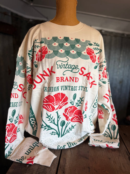 Vintage Feed Crewneck - Poppy