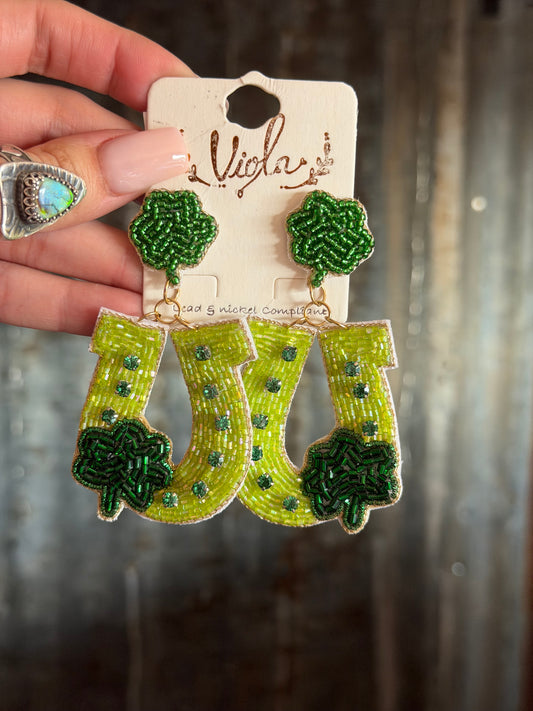 St. Patrick’s Day Earrings - Horseshoe