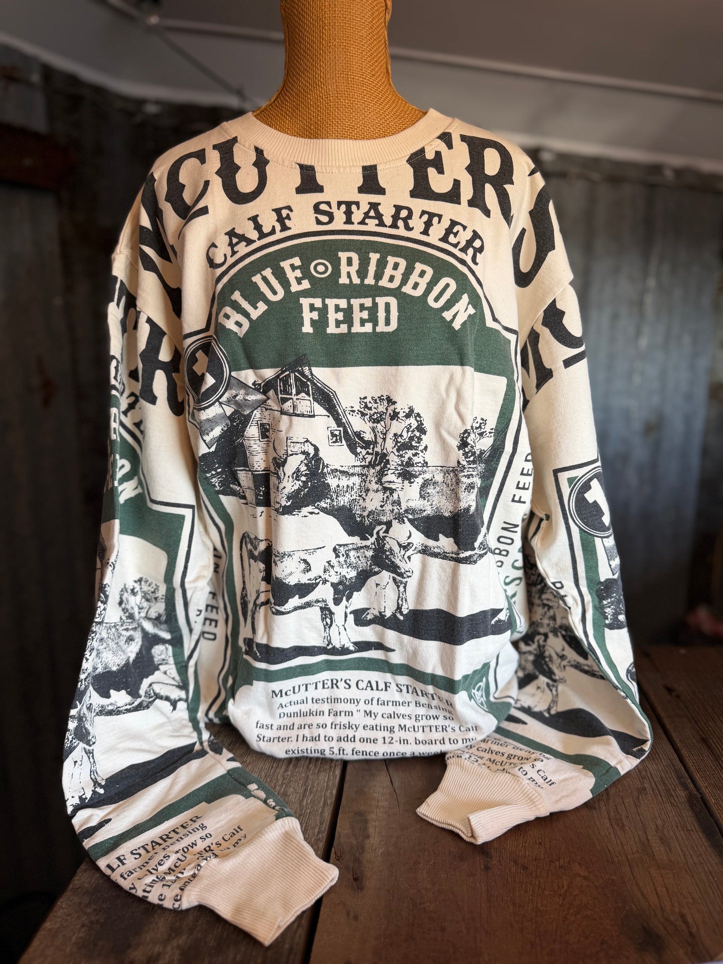 Vintage Feed Crewneck - Blue Ribbon
