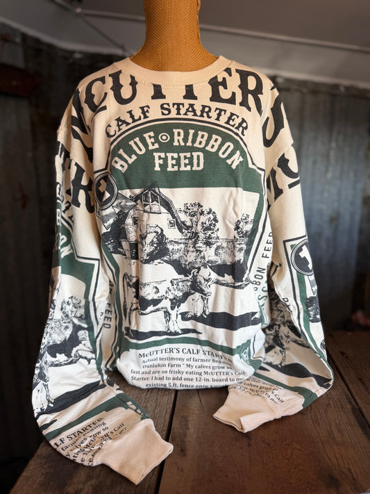 Vintage Feed Crewneck - Blue Ribbon