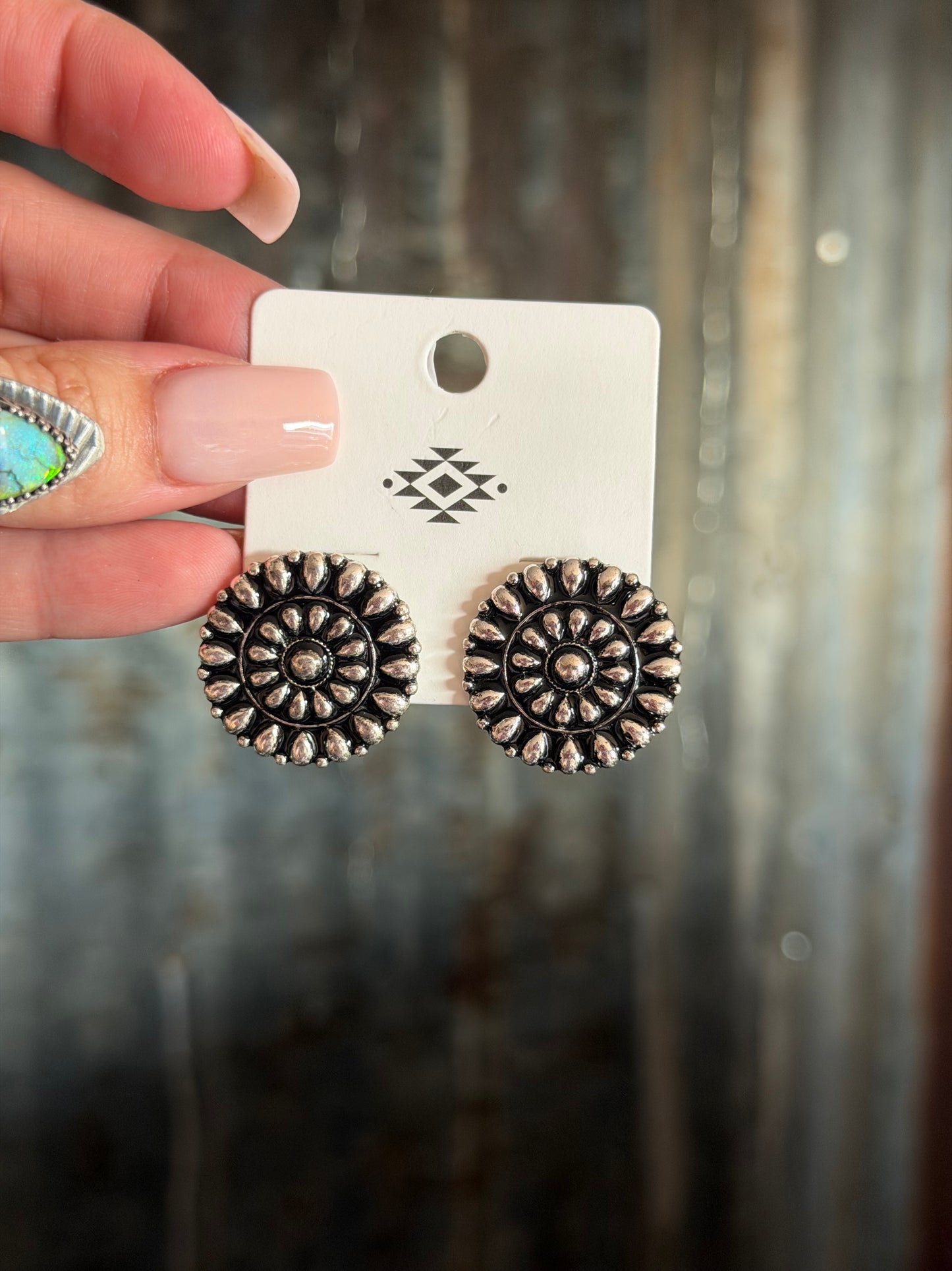 Large Concho Earrings