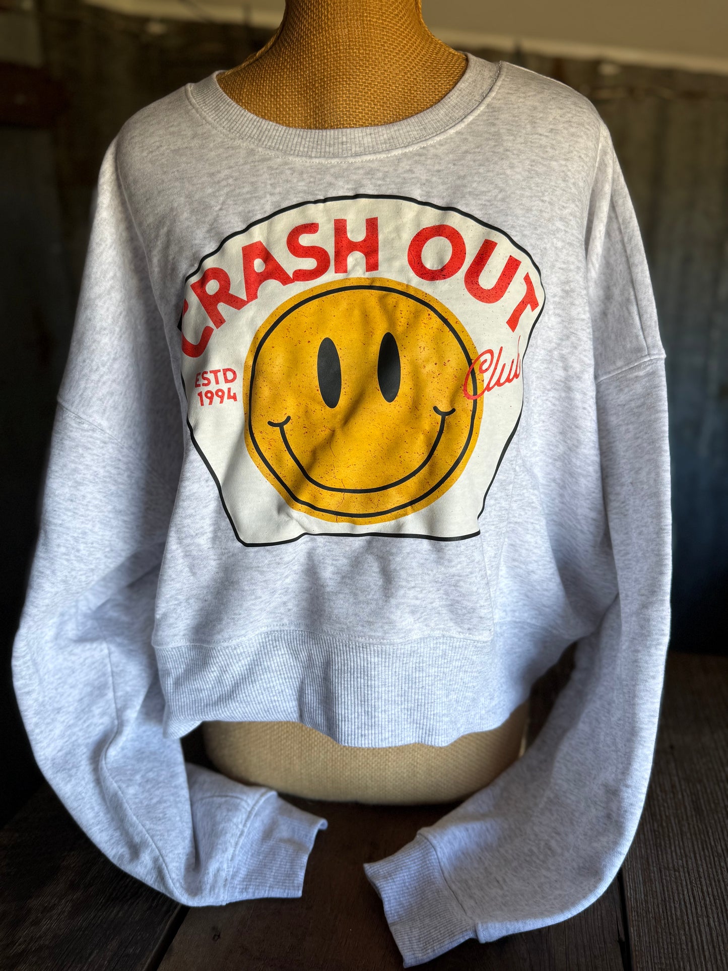Crash Out Crop Sweatshirt