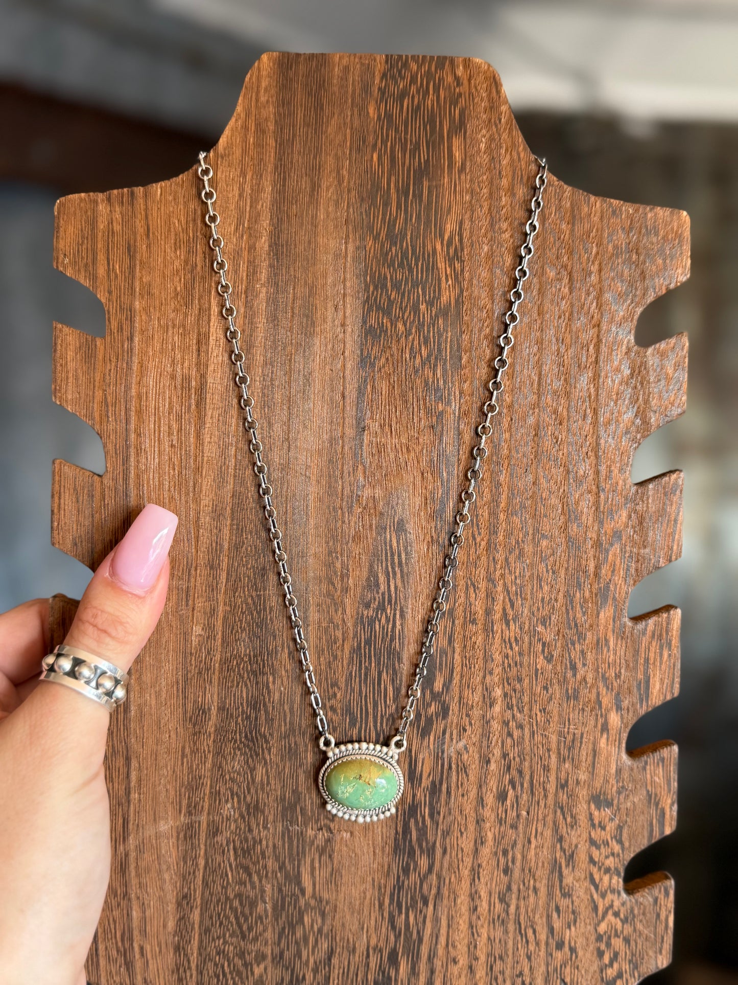 Authentic Turquoise Oval Necklace