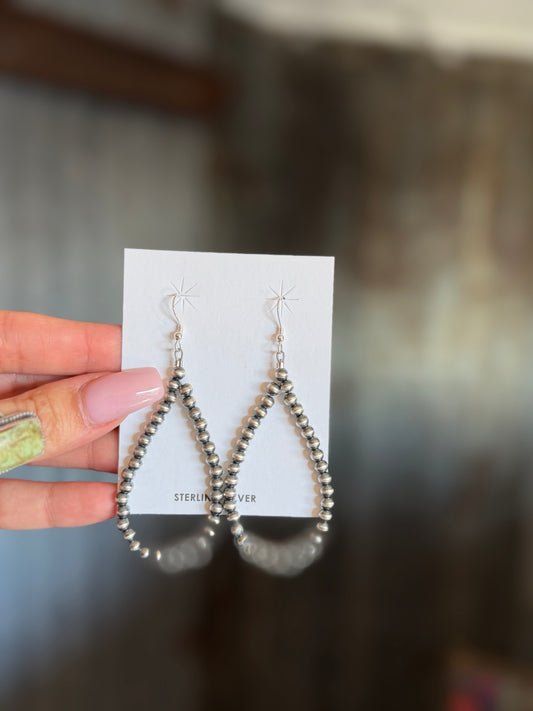 Navajo Pearl Teardrop Earrings
