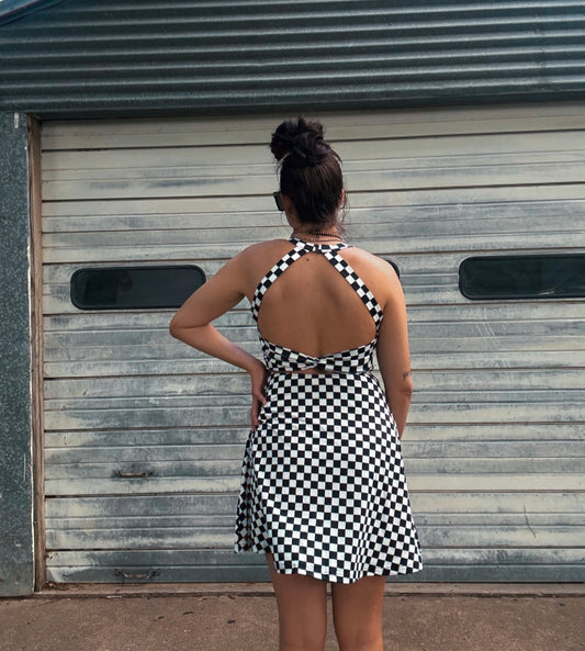 Athletic Dress / Swim Suit - Checkered