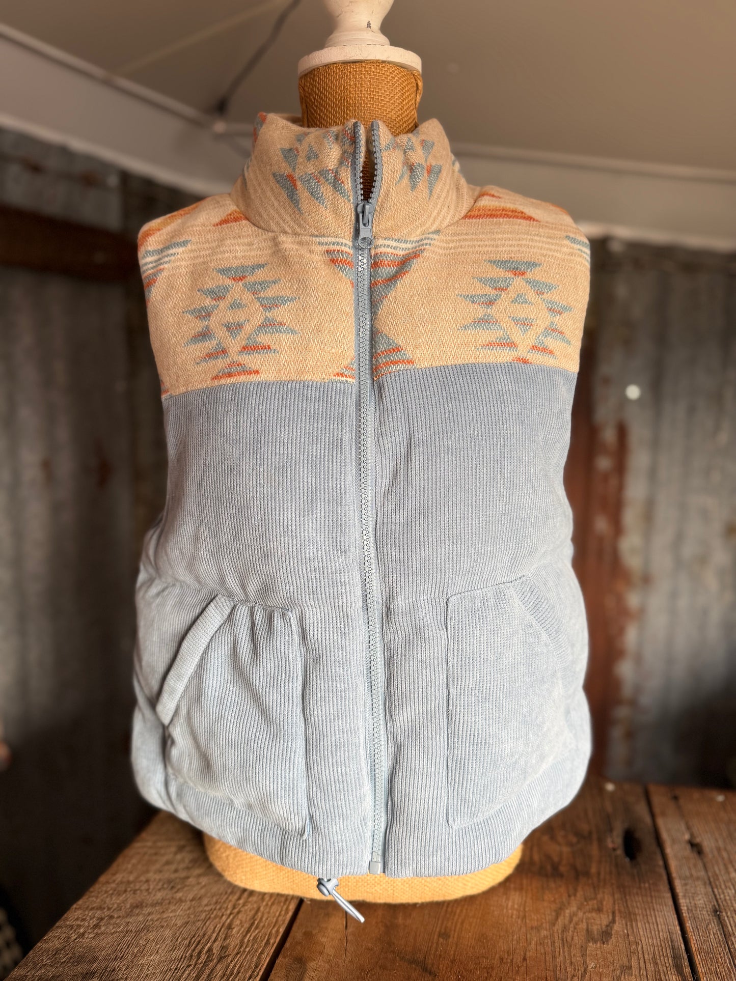 Aztec Vest - Blue