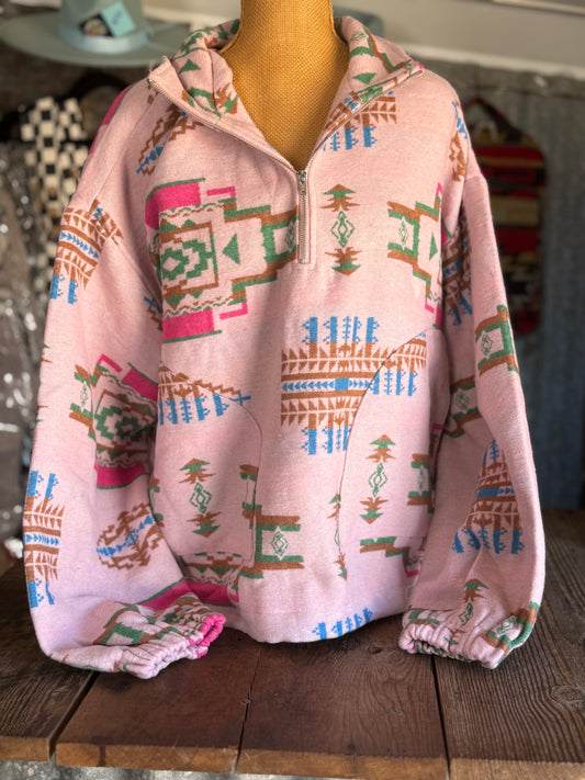 Aztec Pink Pullover