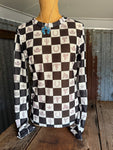 Mesh Checkered Top - Western