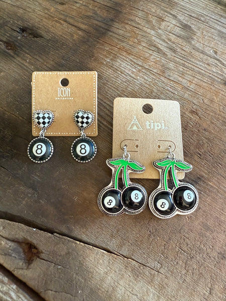 8 Ball Earrings