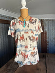 Wild Horses Mesh Top