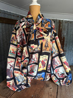 Cowboy Print Blouse