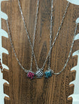 Checkered Spade Necklace