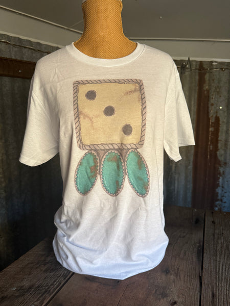 Turquoise Dice Tee