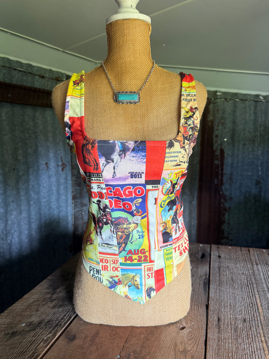 Cowboy Print Crop - Corset Vibes