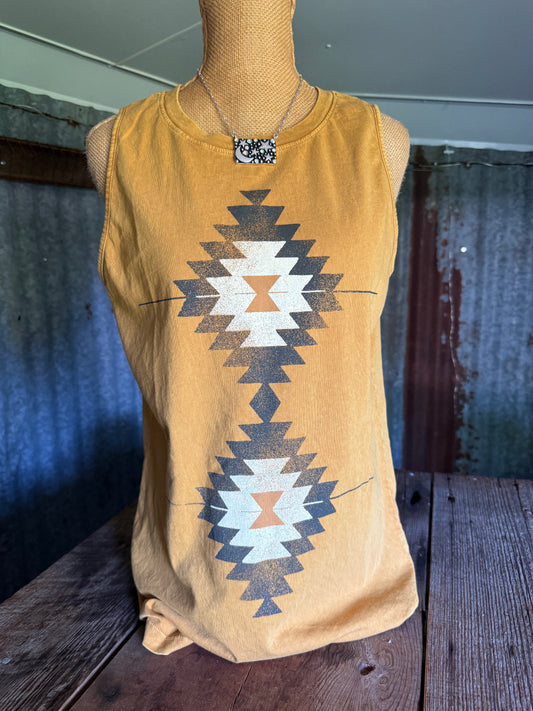 Aztec Tank - Mustard