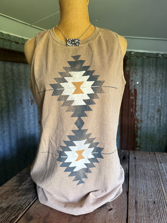 Aztec Tank - Taupe