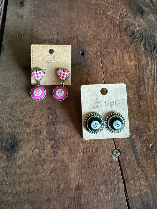 8 Ball Earrings