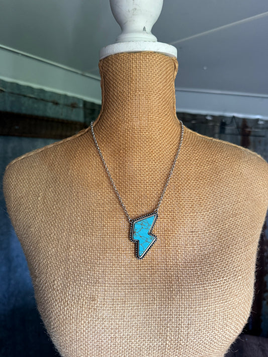 Turquoise Bolt Necklace