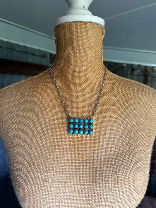 Turquoise Bar Necklace