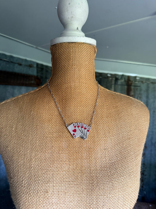 Heart Cards Necklace