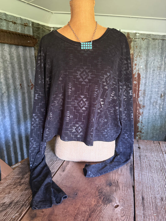 Aztec Mesh Crop - 3X