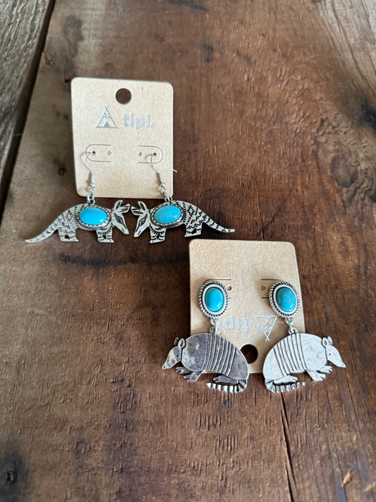 Armadillo Earrings