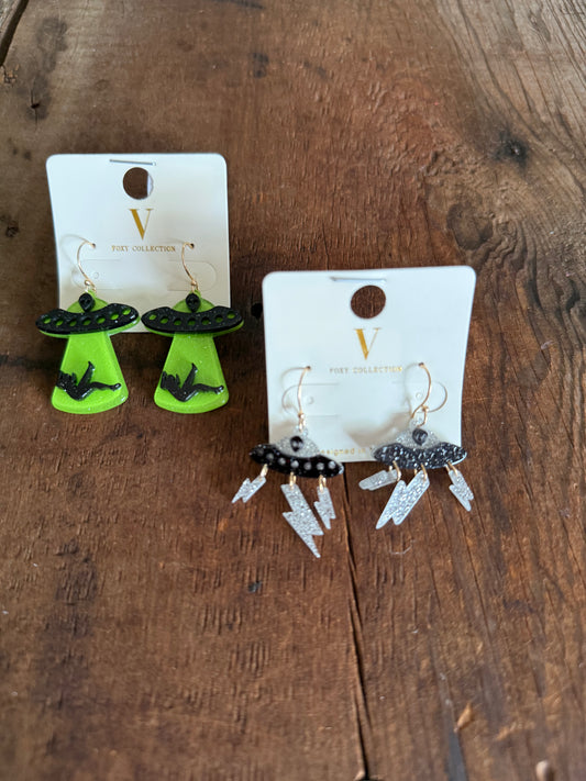 Spaceship Earrings