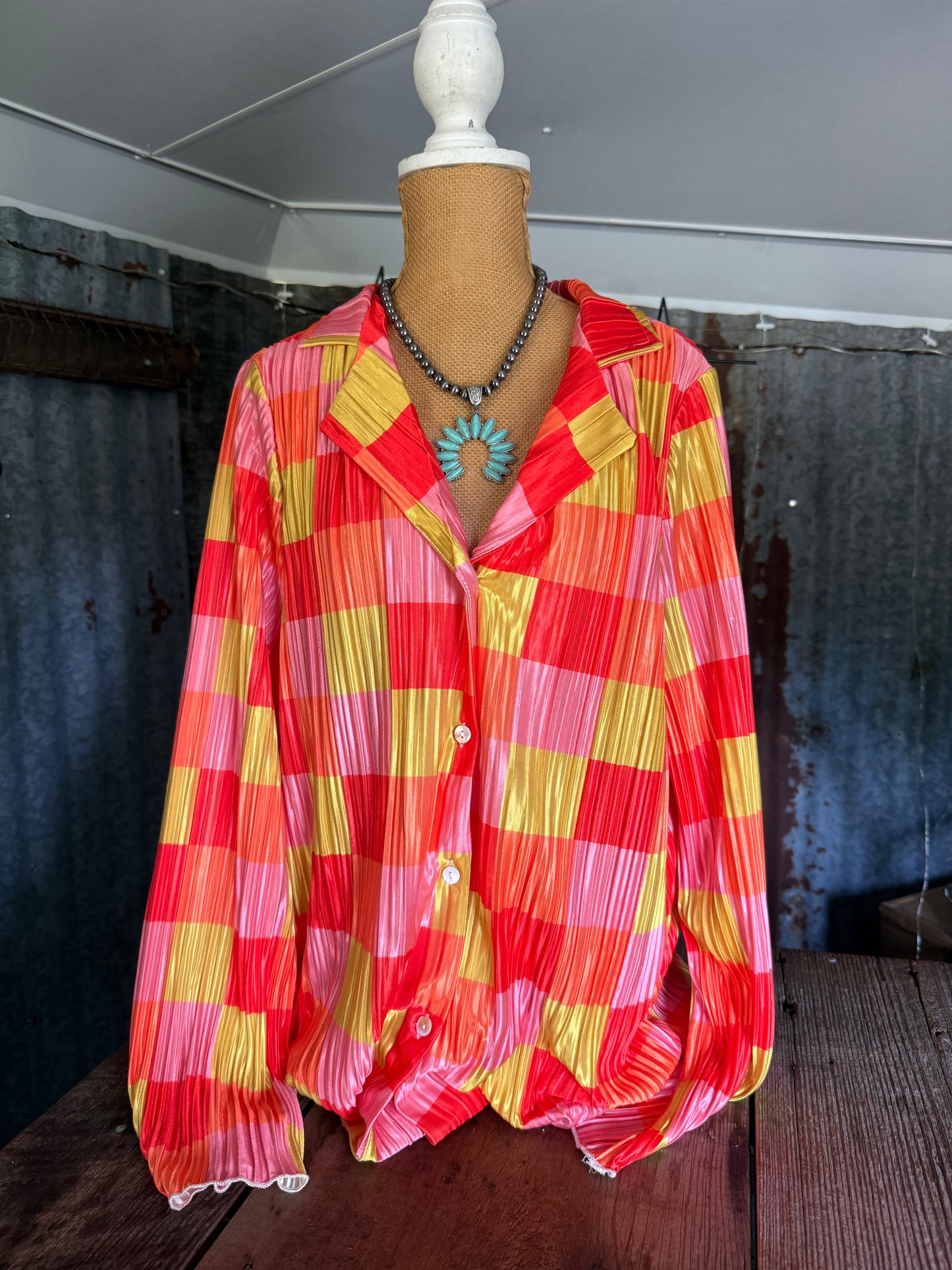 Starburst Checkered Top