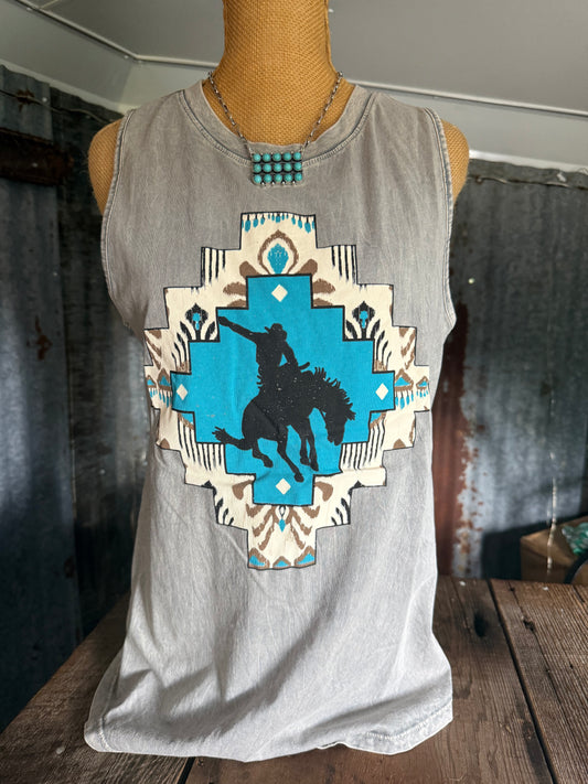 Bucking Horse Tank - Mineral Grey