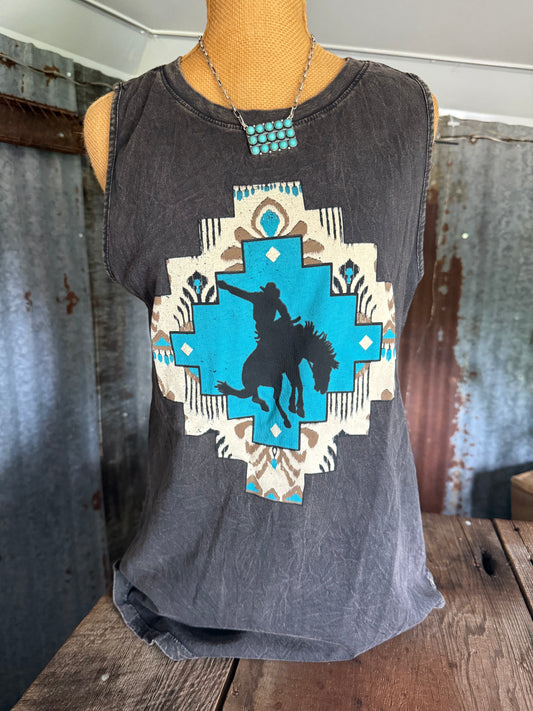 Bucking Horse Tank - Mineral Black