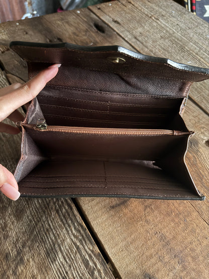 Cowhide & Tooled Wallet