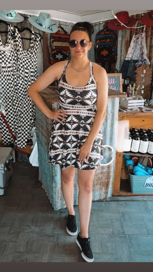 Athletic Dress / Swim Suit - Aztec