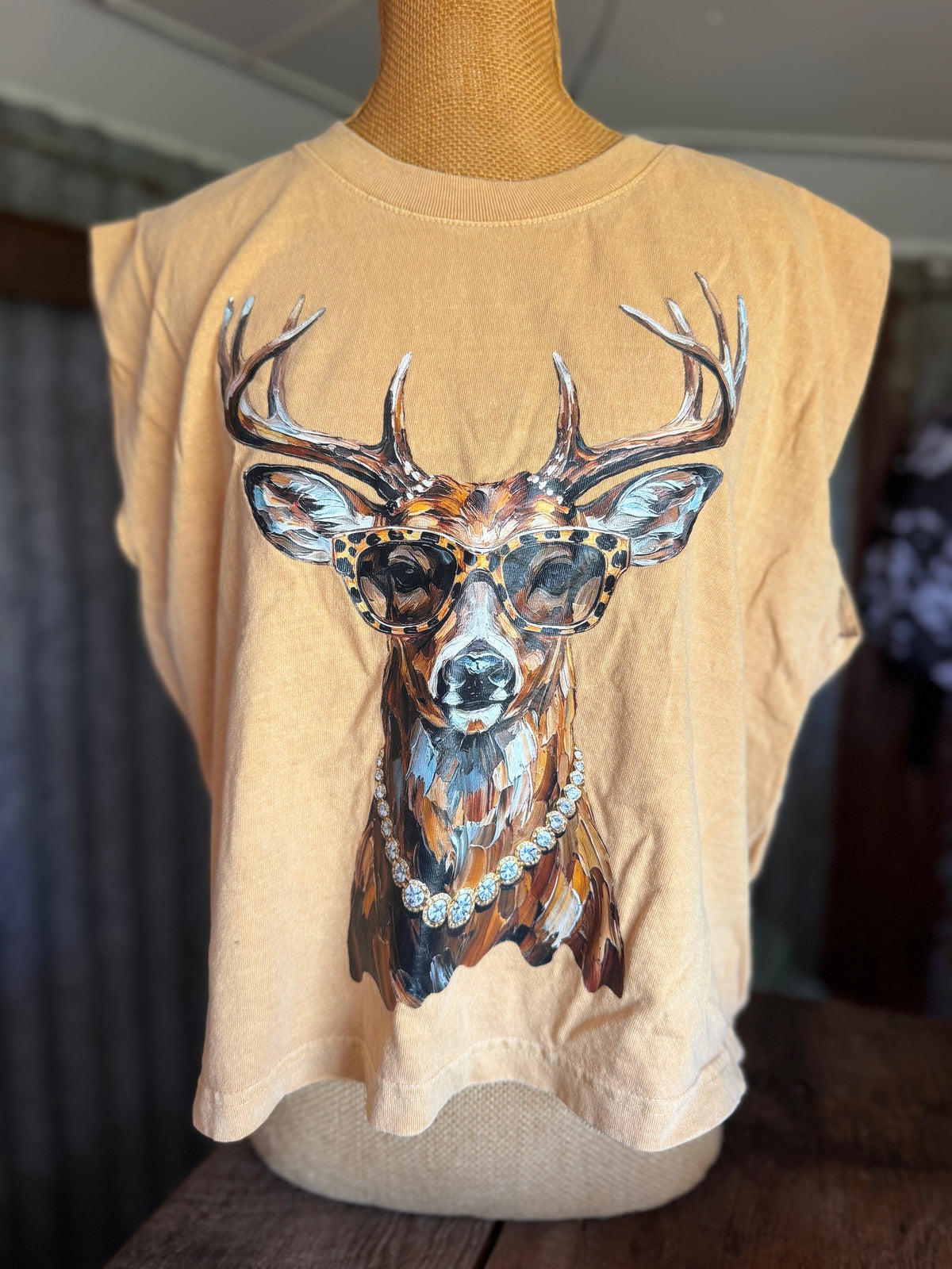 Boujee Deer Tank - Cropped