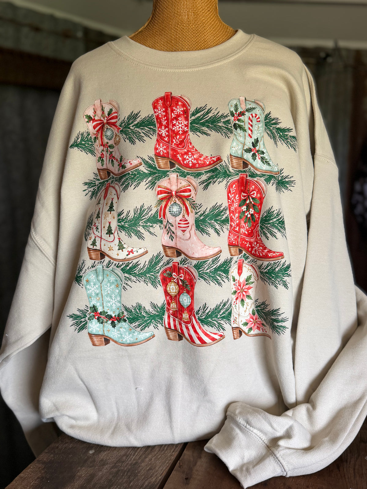 Christmas Boot Crewneck