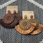 Wooden Circle Earrings