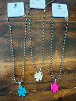 Faux Navajo Pearls w/ Stone