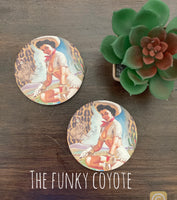 Cowgirl Car Coasters