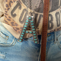 Large Initial Necklace Set
