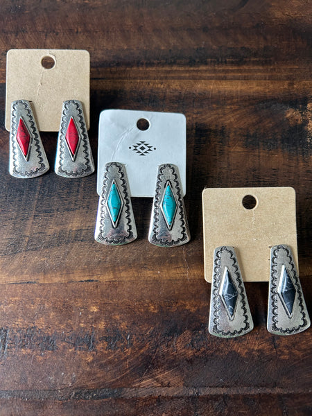 Aztec Stud Earrings
