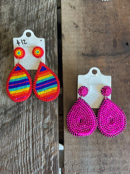 Beaded Teardrops Earrings