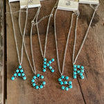 Turquoise Initial Necklace