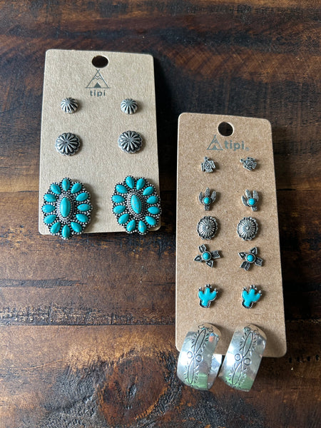 Turquoise Earrings Set