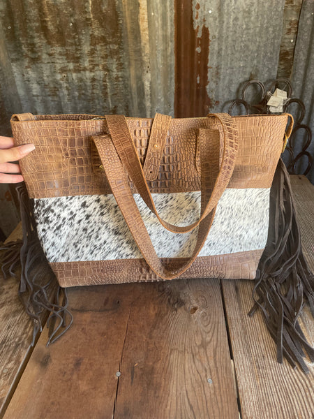 Leather & Cowhide Tote