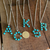 Turquoise Initial Necklace