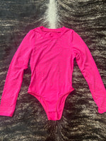 Rhinestone Bodysuit - Hot Pink