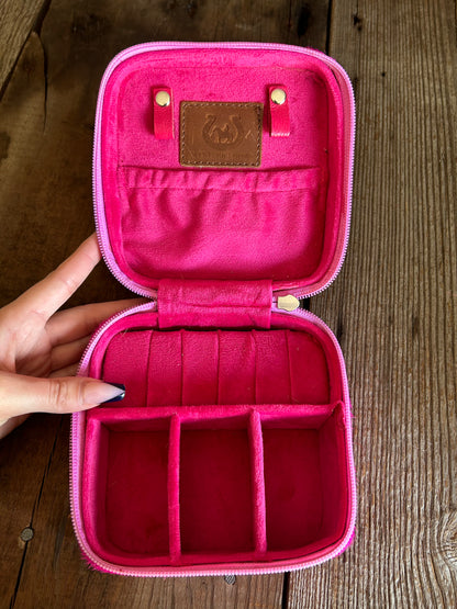 Small Jewelry Box - Pink Cowhide